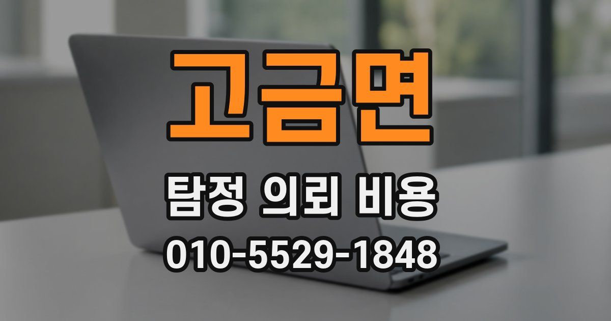 고금면 탐정 의뢰 비용