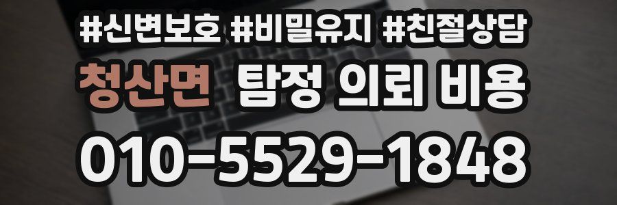청산면 탐정 의뢰 비용