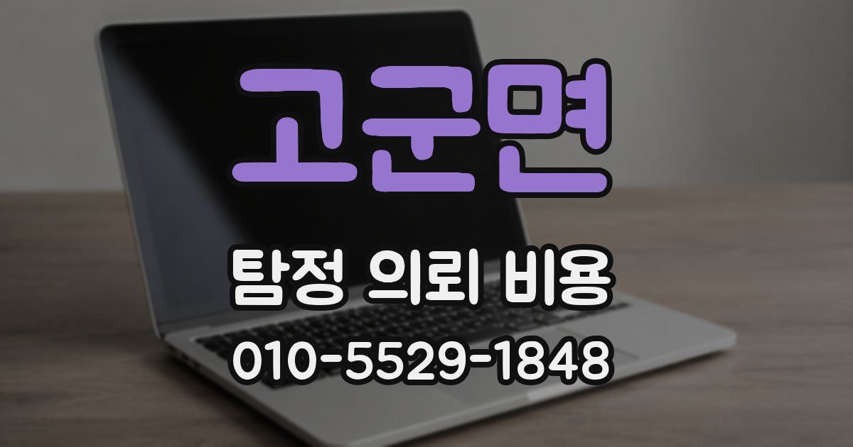 고군면 탐정 의뢰 비용