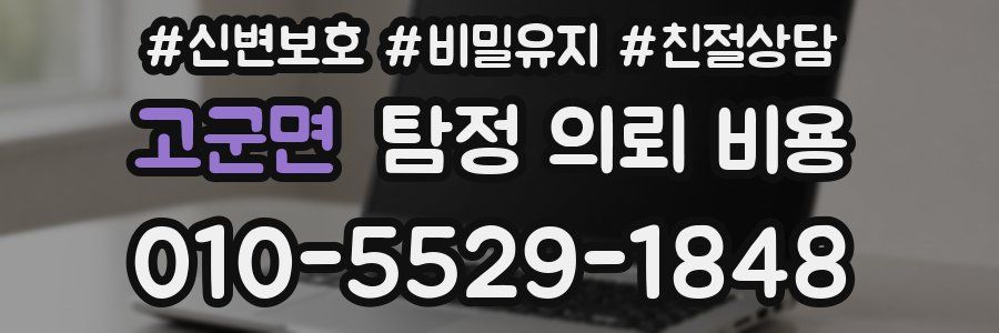 고군면 탐정 의뢰 비용
