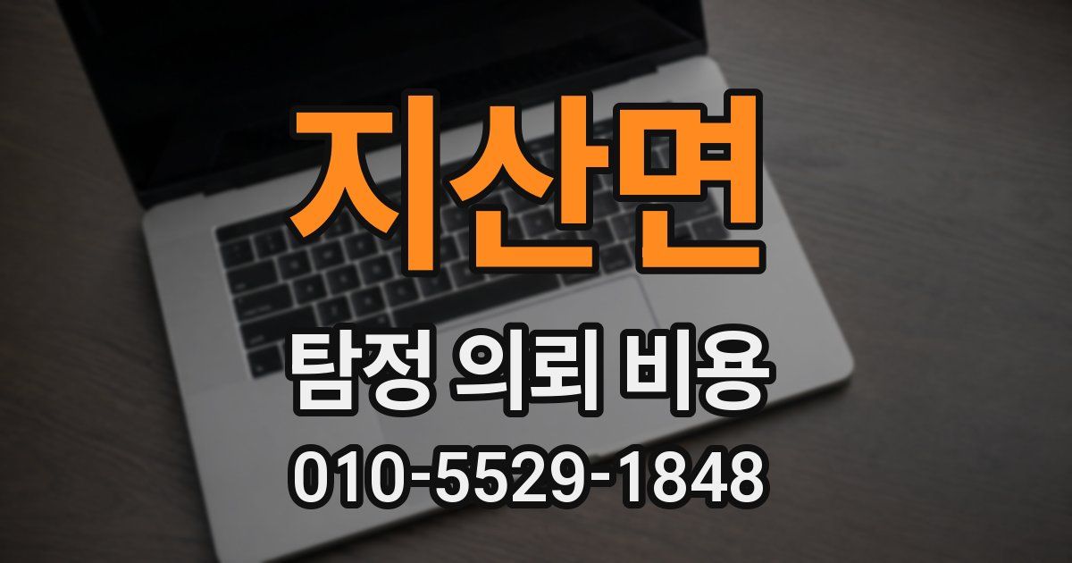 지산면 탐정 의뢰 비용