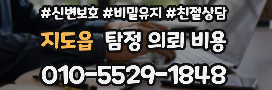 지도읍 탐정 의뢰 비용