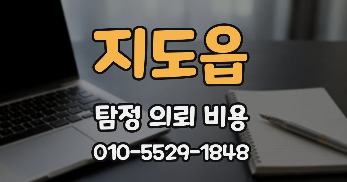 지도읍 탐정 의뢰 비용