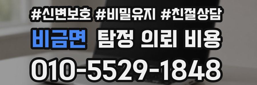 비금면 탐정 의뢰 비용