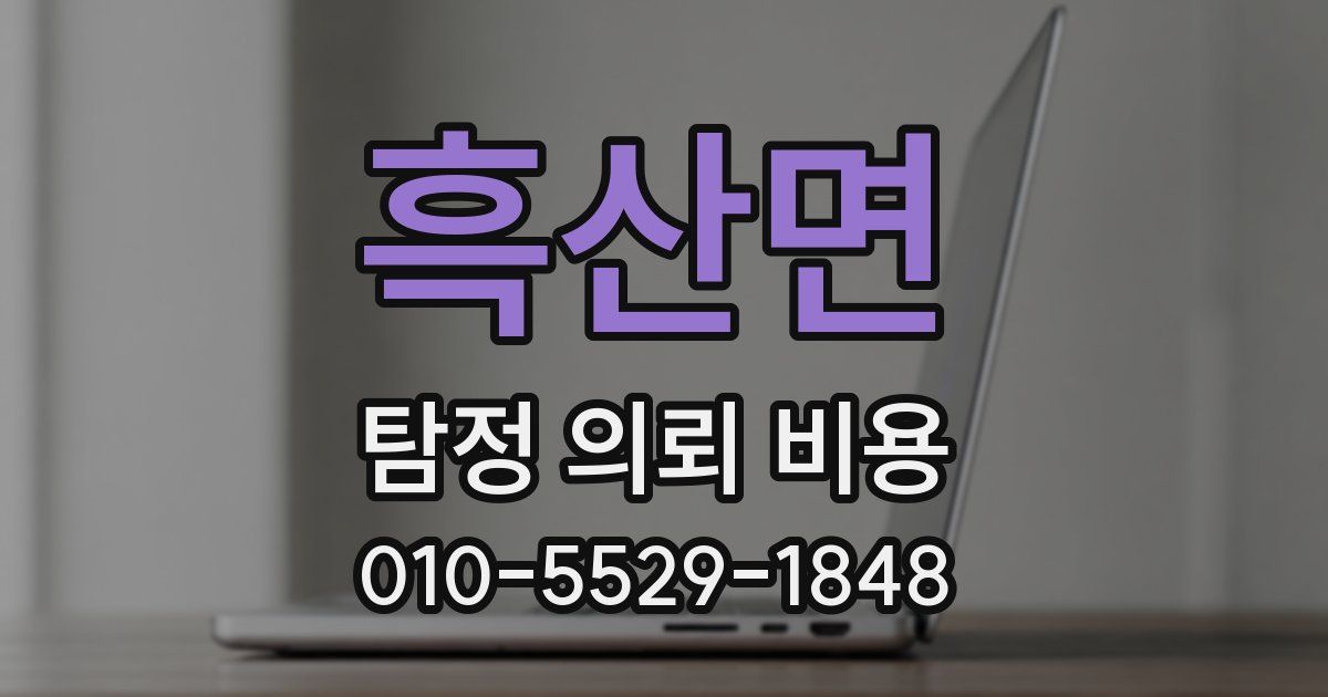 흑산면 탐정 의뢰 비용