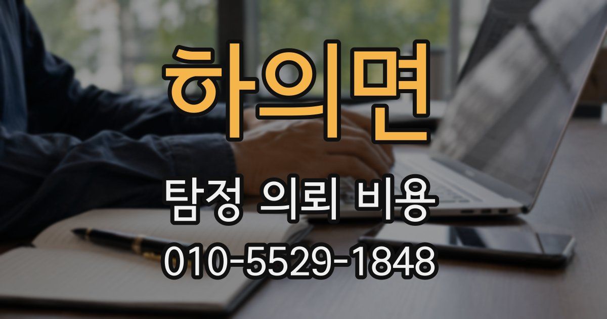 하의면 탐정 의뢰 비용
