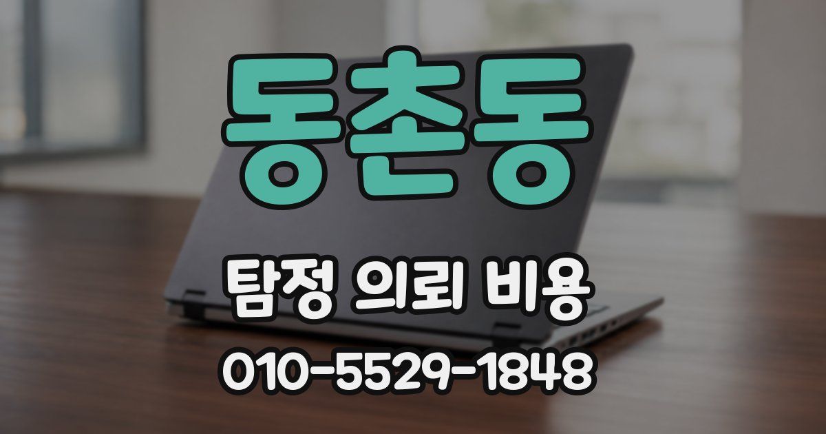 동촌동 탐정 의뢰 비용