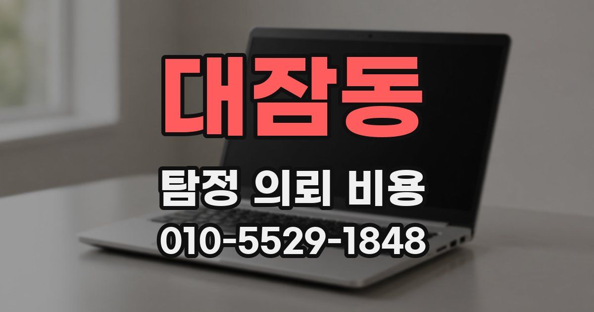 대잠동 탐정 의뢰 비용