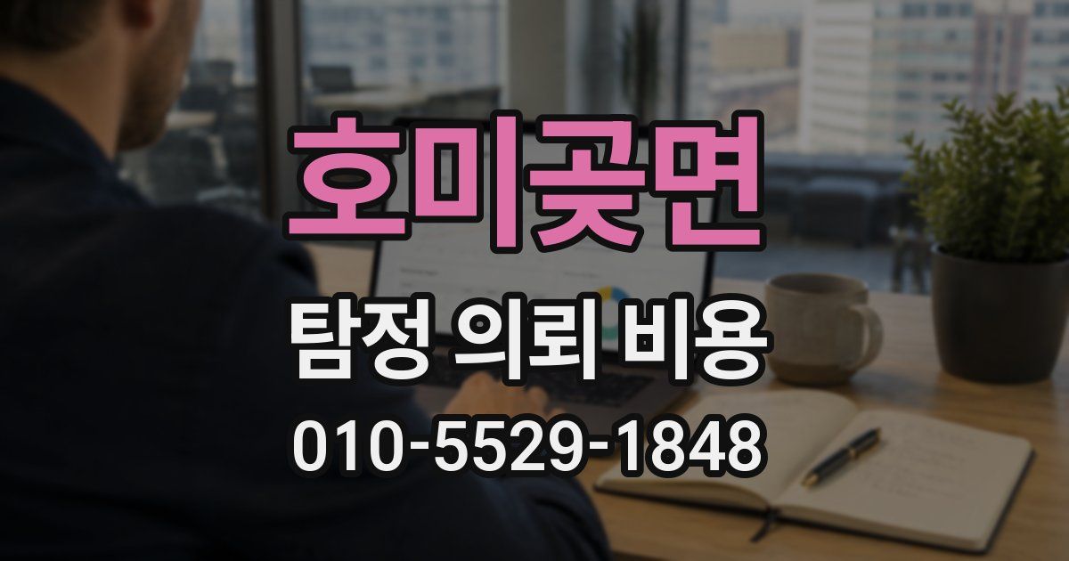 호미곶면 탐정 의뢰 비용