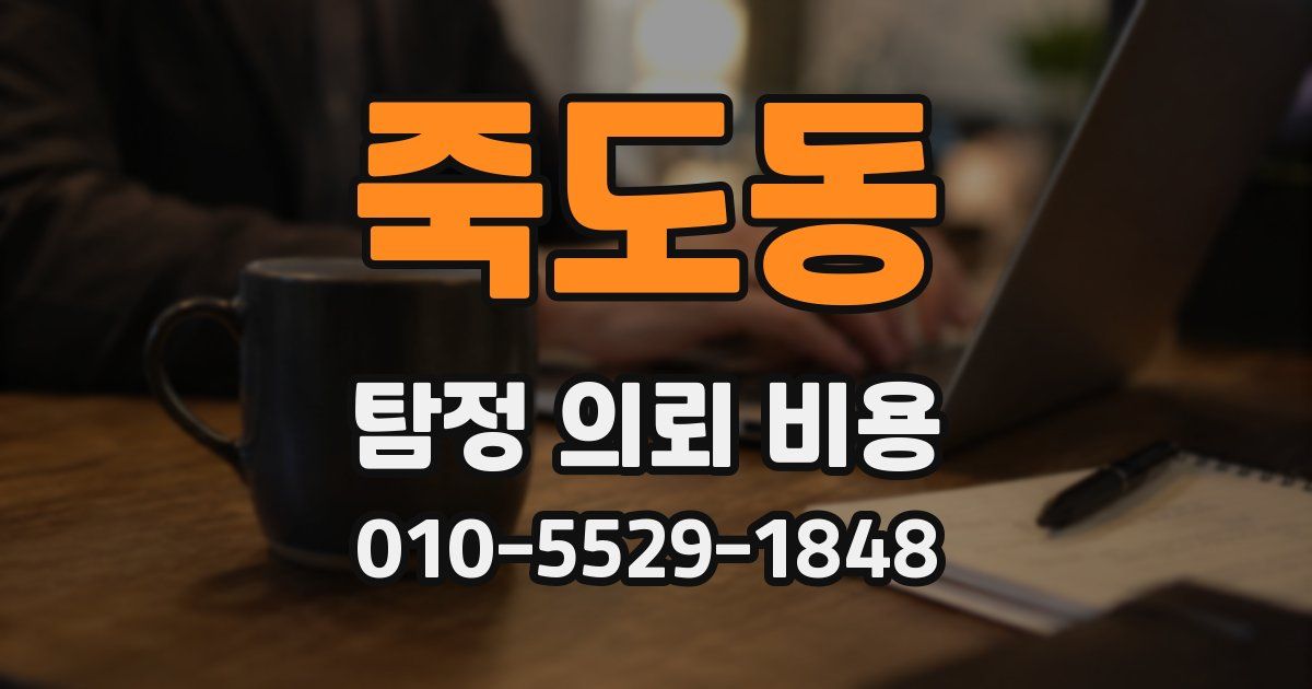 죽도동 탐정 의뢰 비용