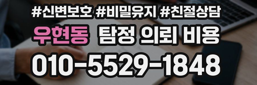 우현동 탐정 의뢰 비용