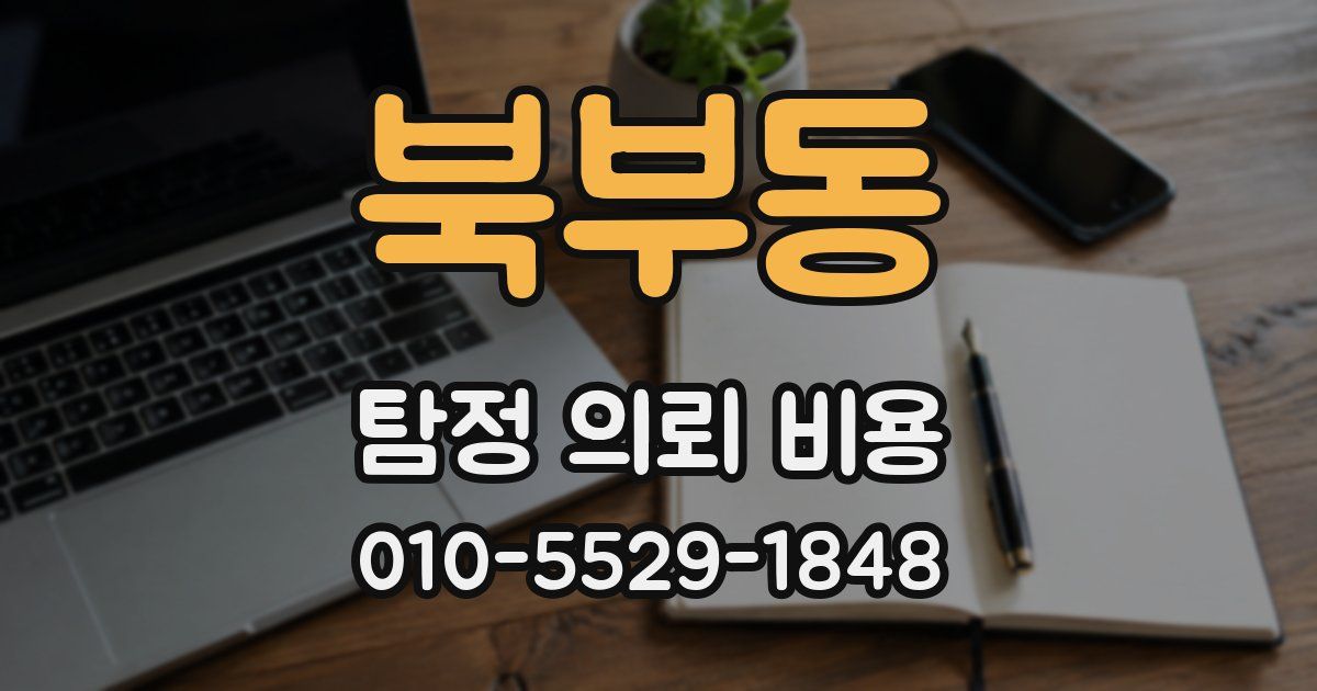 북부동 탐정 의뢰 비용