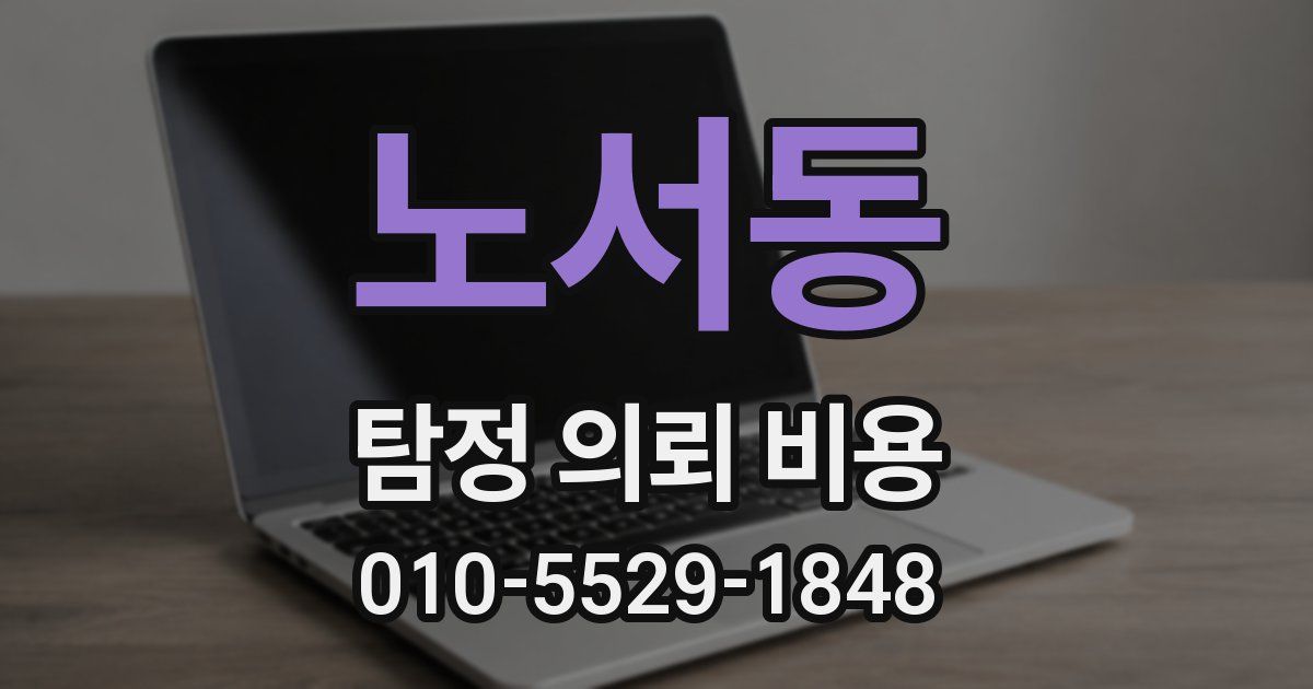 노서동 탐정 의뢰 비용