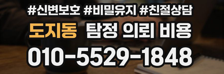도지동 탐정 의뢰 비용