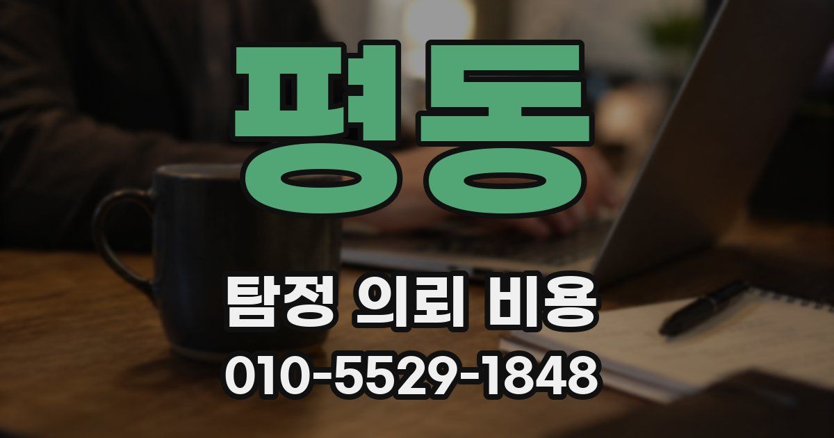 평동 탐정 의뢰 비용