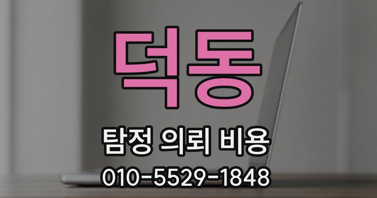 덕동 탐정 의뢰 비용