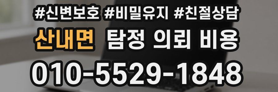 산내면 탐정 의뢰 비용