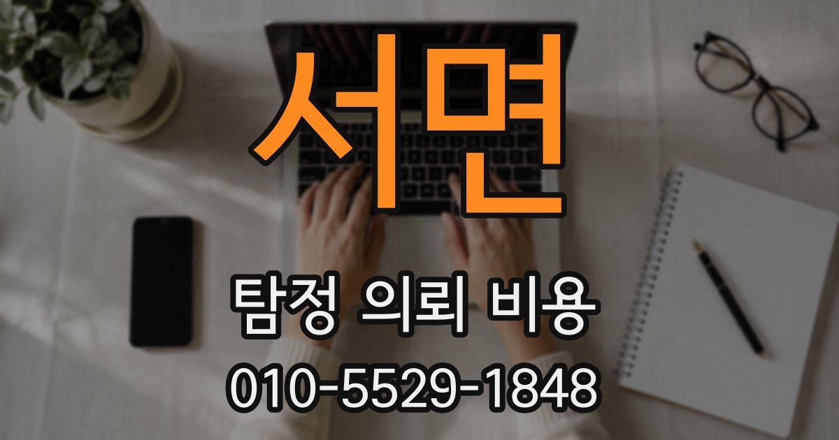 서면 탐정 의뢰 비용