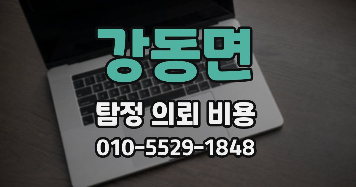 강동면 탐정 의뢰 비용