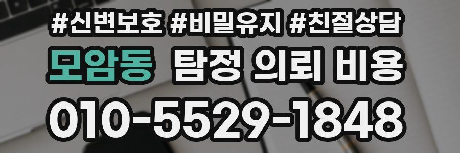 모암동 탐정 의뢰 비용