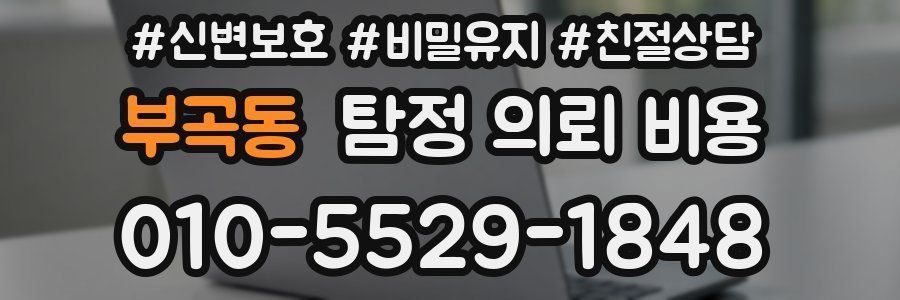 부곡동 탐정 의뢰 비용