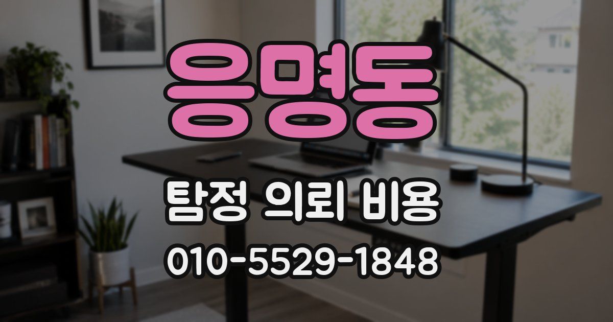 응명동 탐정 의뢰 비용