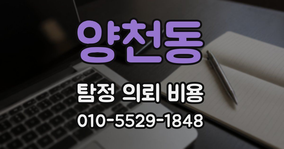 양천동 탐정 의뢰 비용