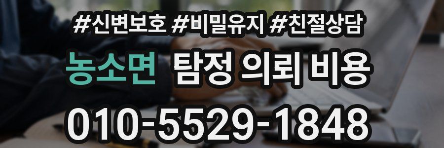 농소면 탐정 의뢰 비용