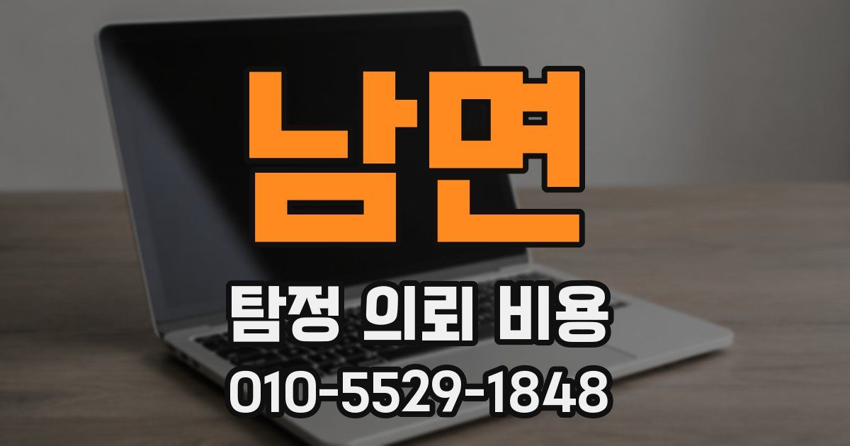 남면 탐정 의뢰 비용