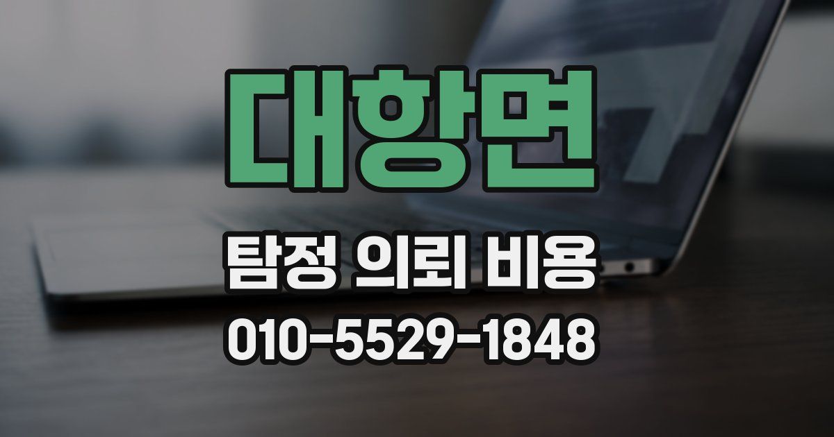 대항면 탐정 의뢰 비용