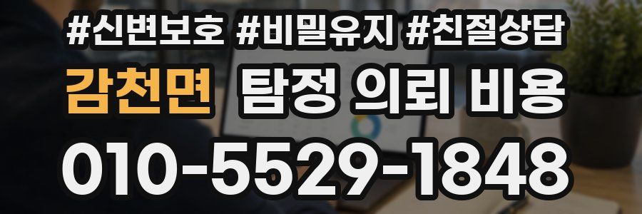 감천면 탐정 의뢰 비용
