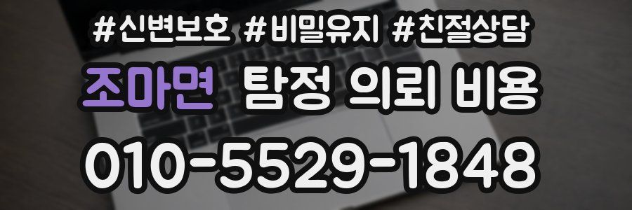 조마면 탐정 의뢰 비용