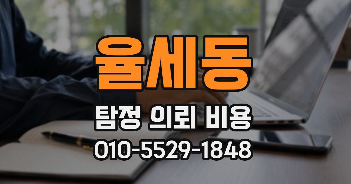 율세동 탐정 의뢰 비용