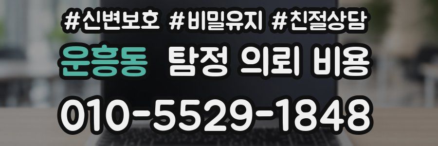 운흥동 탐정 의뢰 비용
