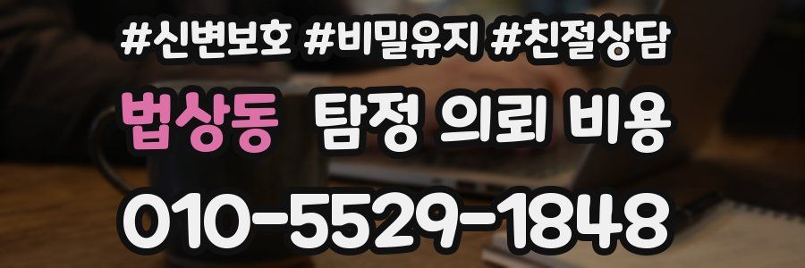 법상동 탐정 의뢰 비용