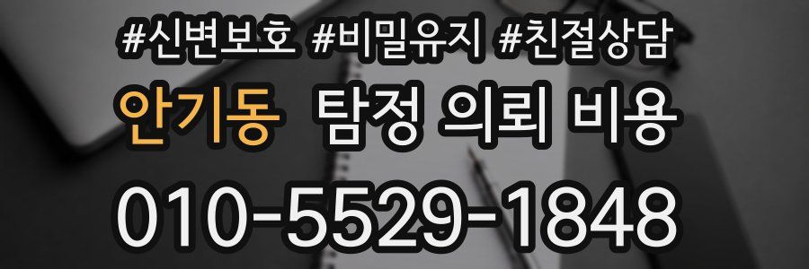 안기동 탐정 의뢰 비용