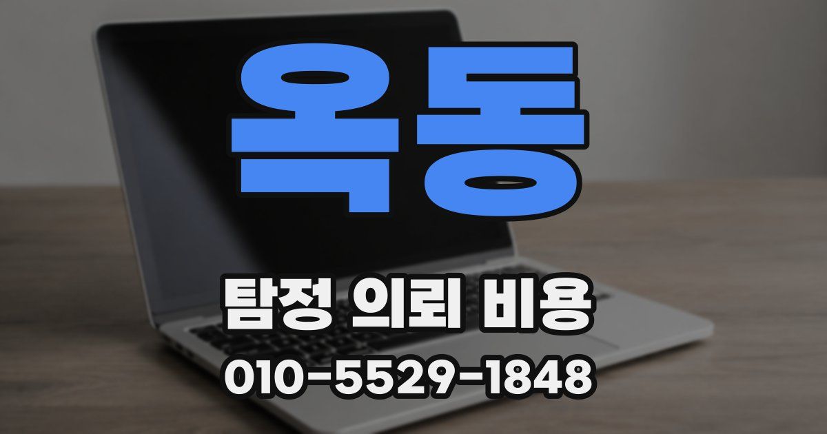 옥동 탐정 의뢰 비용