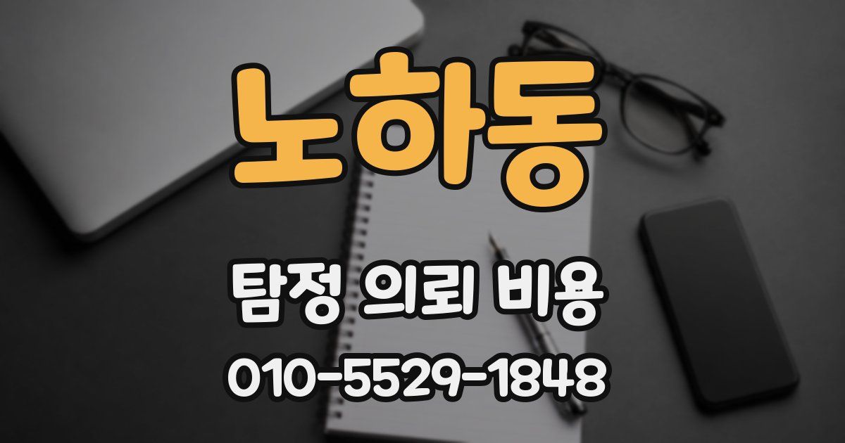 노하동 탐정 의뢰 비용