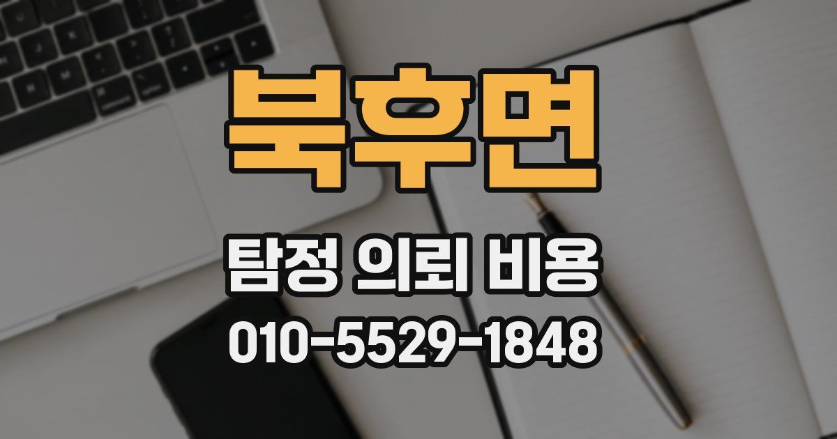 북후면 탐정 의뢰 비용