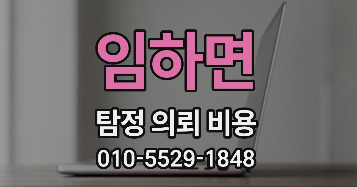 임하면 탐정 의뢰 비용