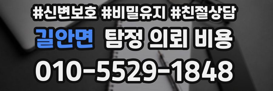 길안면 탐정 의뢰 비용