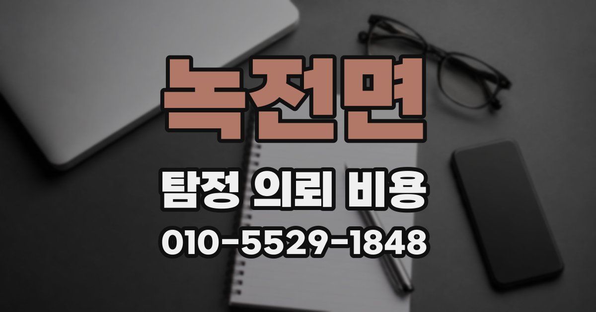 녹전면 탐정 의뢰 비용