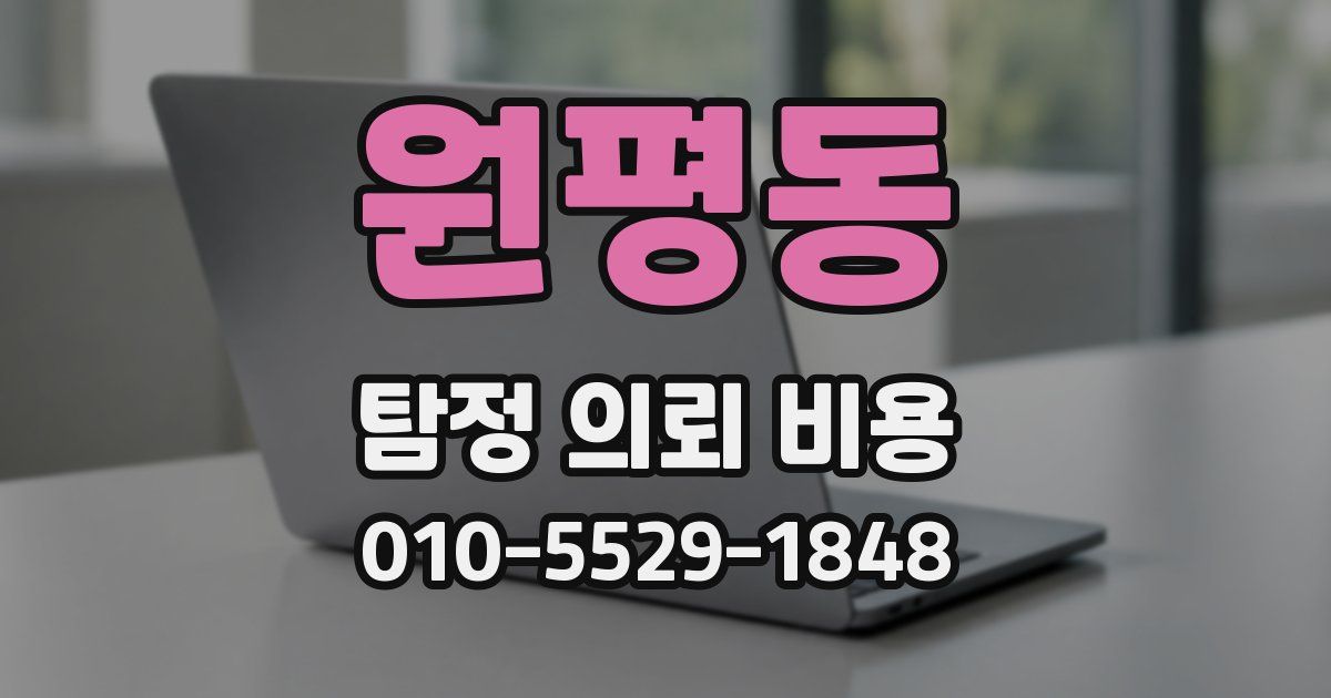원평동 탐정 의뢰 비용
