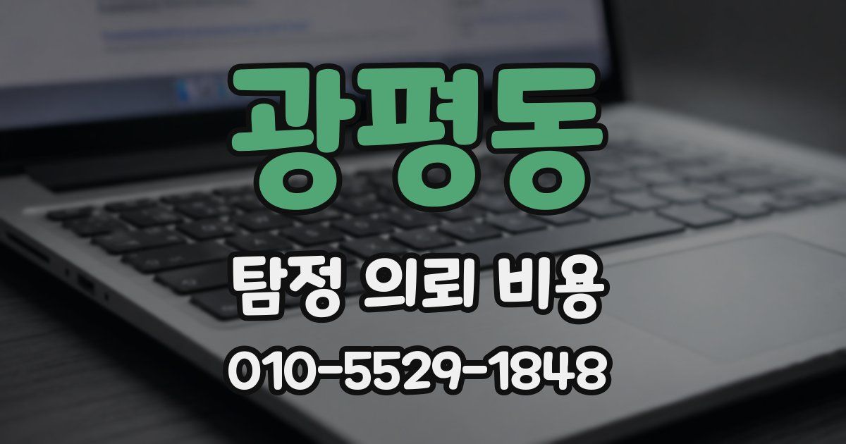 광평동 탐정 의뢰 비용