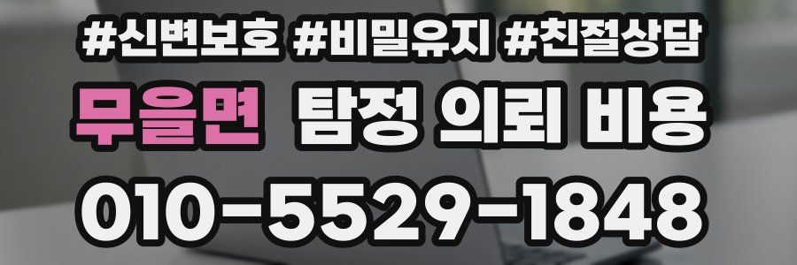 무을면 탐정 의뢰 비용