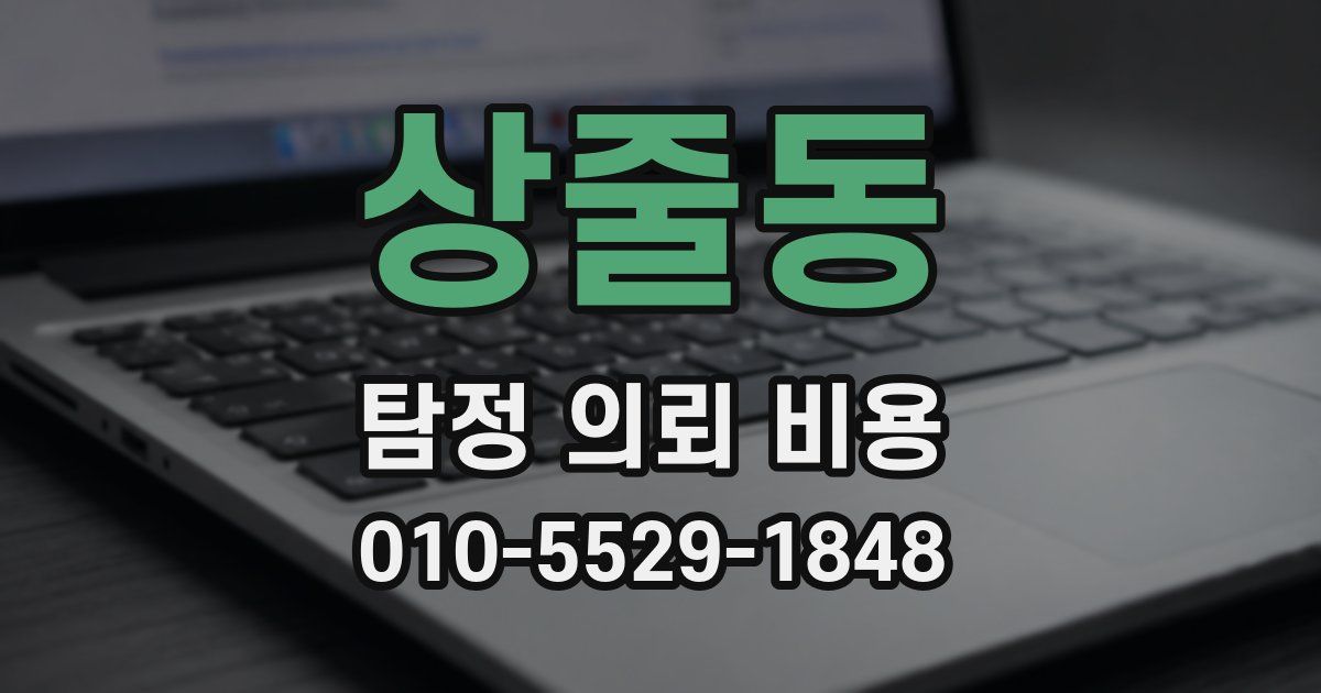 상줄동 탐정 의뢰 비용
