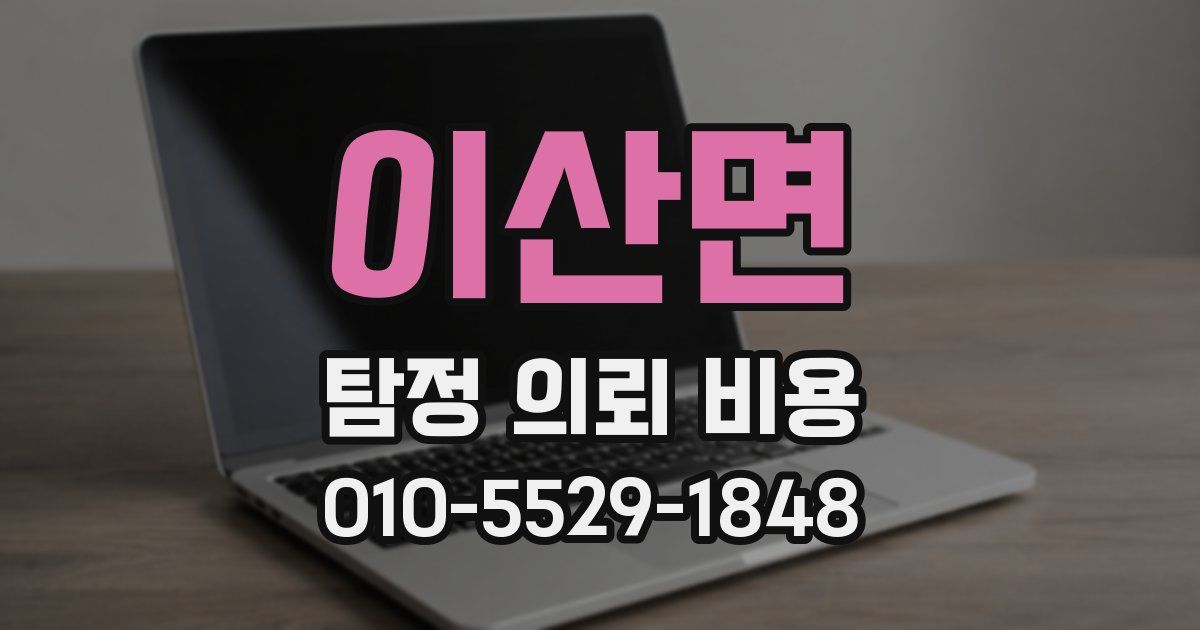 이산면 탐정 의뢰 비용