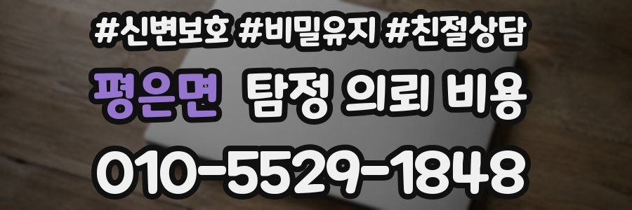 평은면 탐정 의뢰 비용