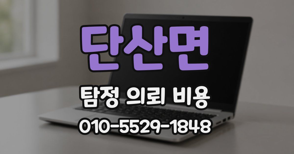 단산면 탐정 의뢰 비용