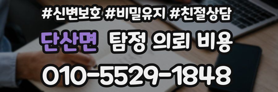 단산면 탐정 의뢰 비용